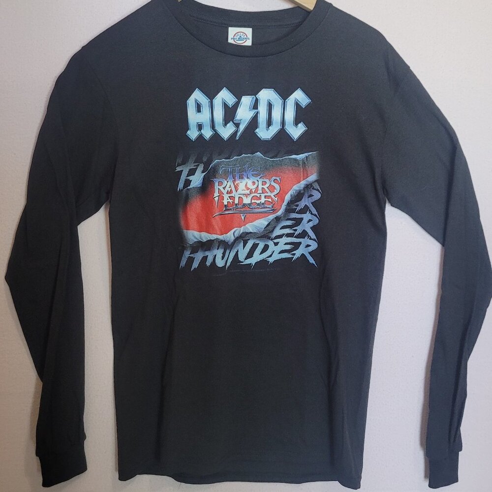 NWT T-Shirt AC/DC-THE RAZORS EDGE Size Small Black Long Sleeve DELTA Pro-Weight
